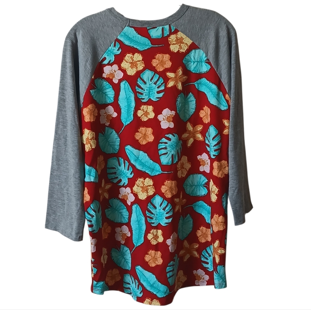 LuLaRoe Floral And Leaf Print Randy Size 2XL NWT - Picture 2 of 3